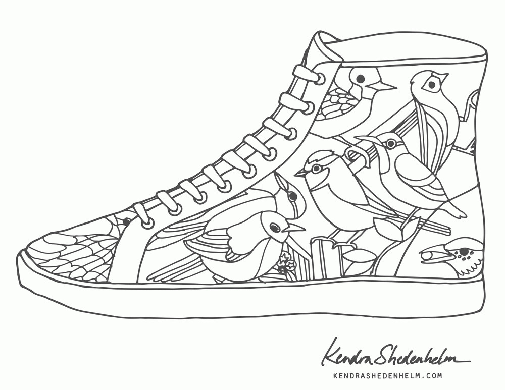 Coloring Pages Of Shoes
 Shoes Coloring Pages Print Coloring Home