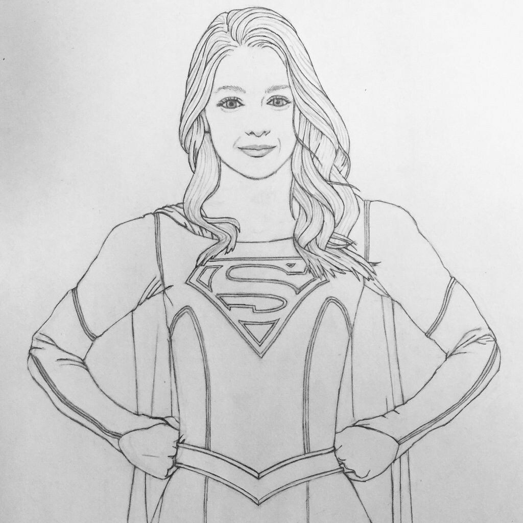 Coloring Pages Of Supergirl
 Pin by Damien Stanley on Supergirl Coloring Pages