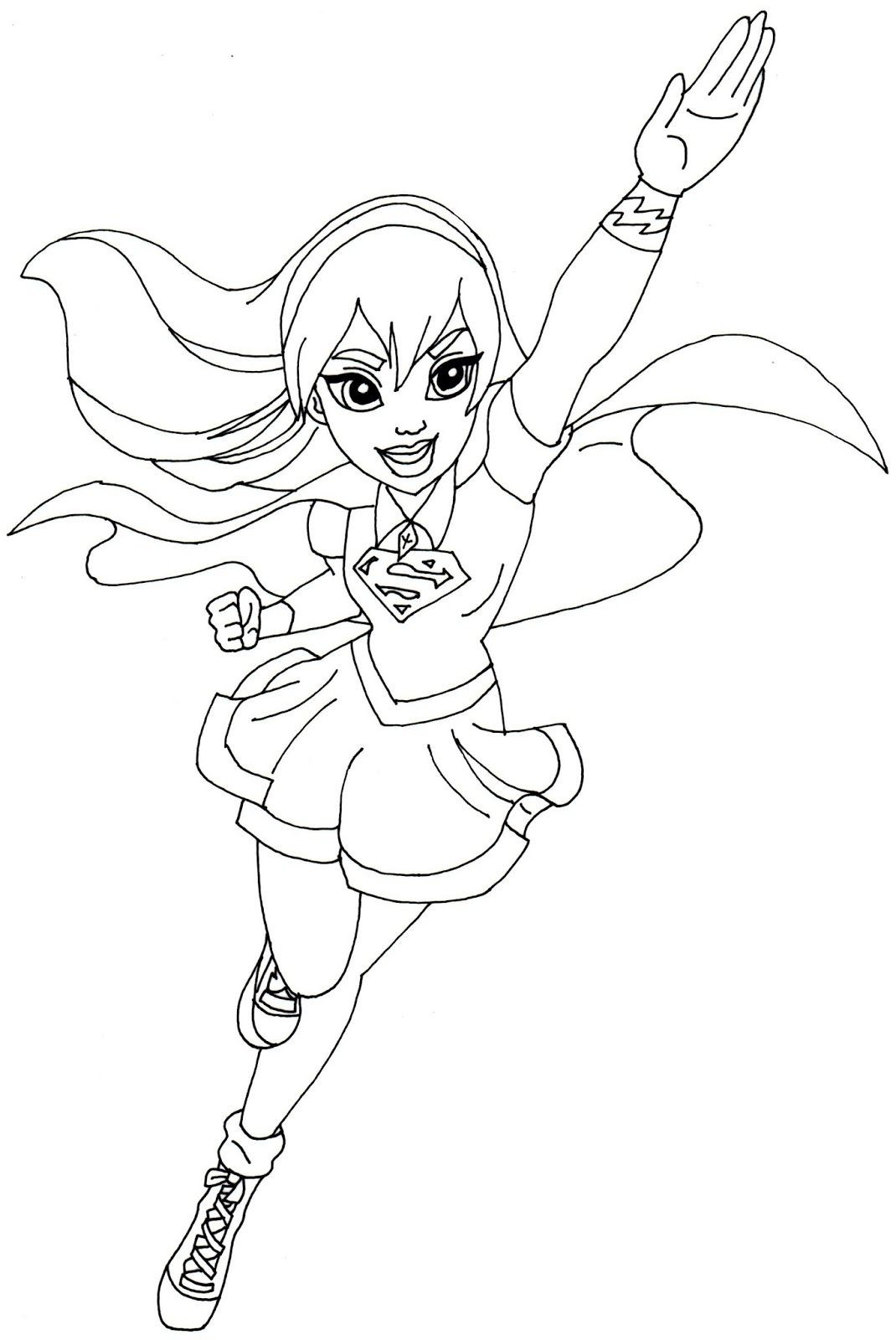 Coloring Pages Of Supergirl
 Free printable super hero high coloring page for Supergirl