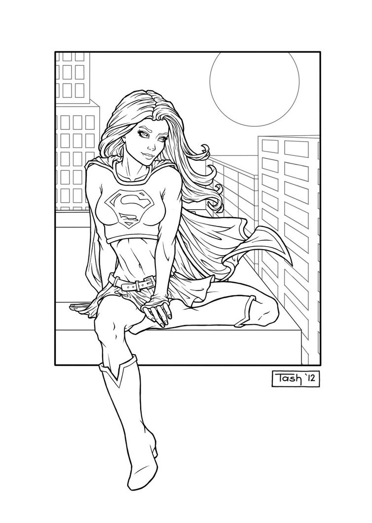 Coloring Pages Of Supergirl
 Supergirl Inks by TashOToole on DeviantArt