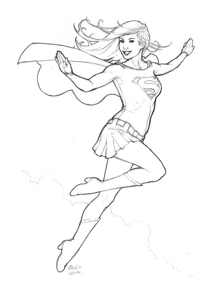 Coloring Pages Of Supergirl
 supergirl by cakes on DeviantArt