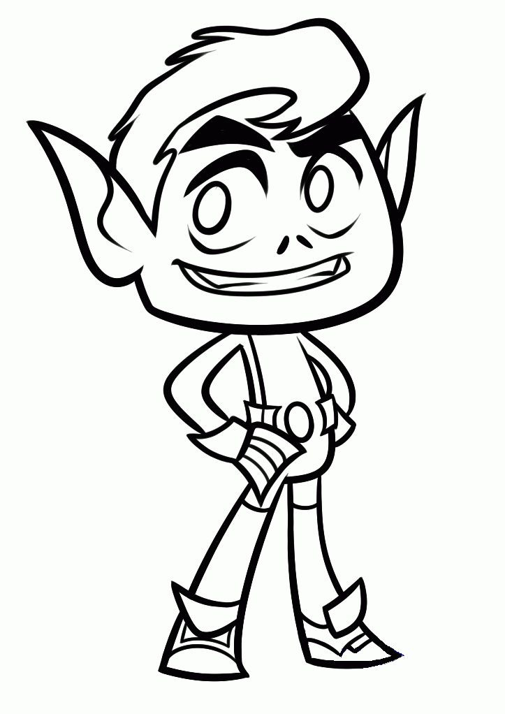 Coloring Pages Of Teen Cute Boys
 Teen titans go coloring pages beast boy
