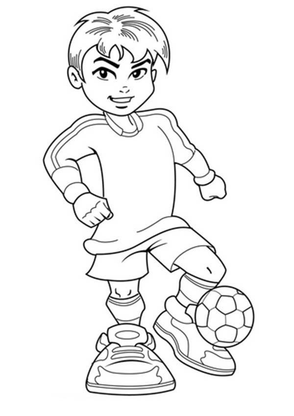 Coloring Pages Of Teen Cute Boys
 A Cute Boy on plete Soccer Jersey Coloring Page