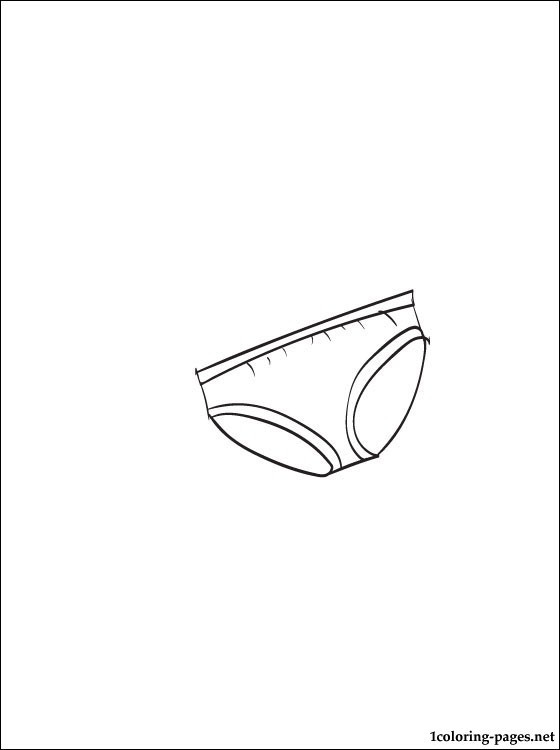 Coloring Pages Of Underware For Toddlers
 Underwear coloring page for printing