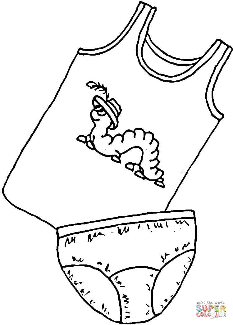 Coloring Pages Of Underware For Toddlers
 Underwear for Kids coloring page