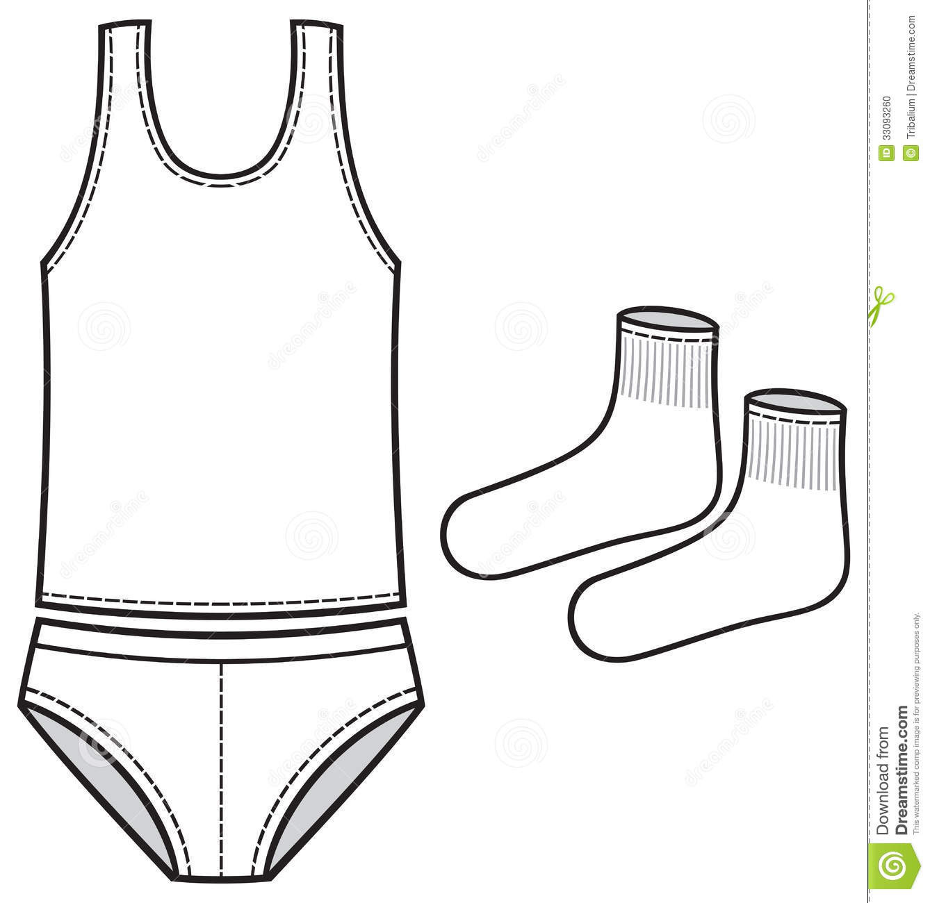 Coloring Pages Of Underware For Toddlers
 Singlet clipart Clipground