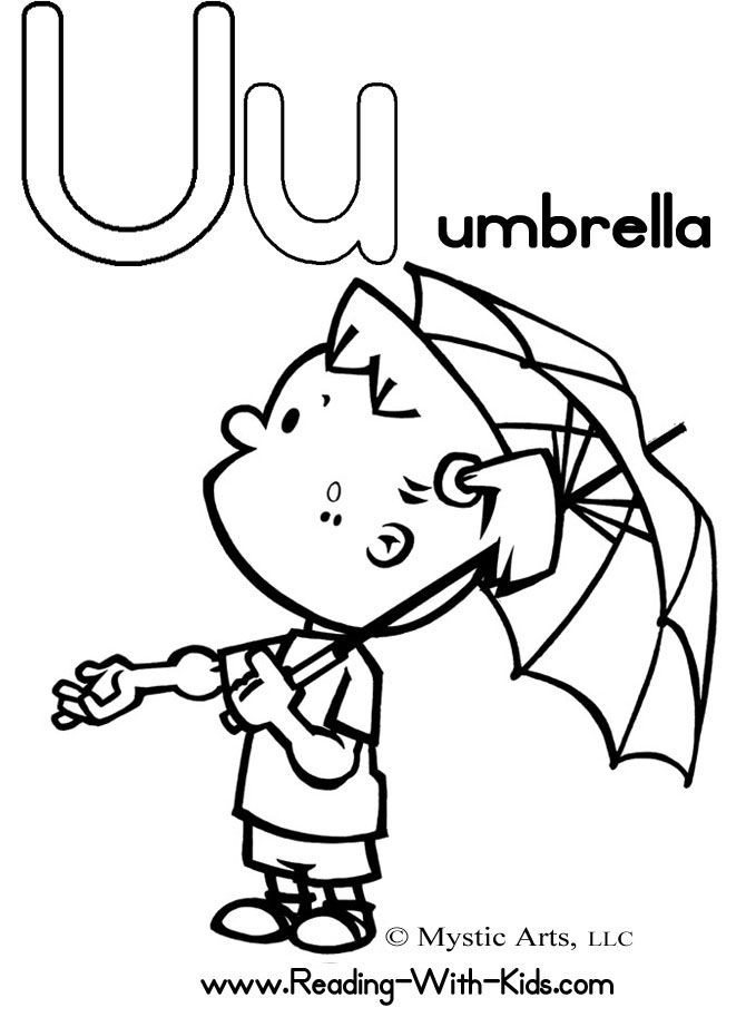 Coloring Pages Of Underware For Toddlers
 Letter U Coloring Sheet