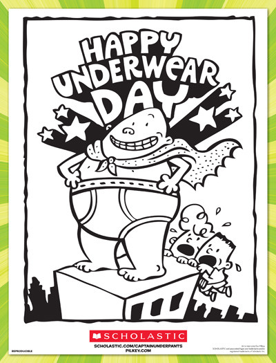 Coloring Pages Of Underware For Toddlers
 Happy Underwear Day Coloring Sheet