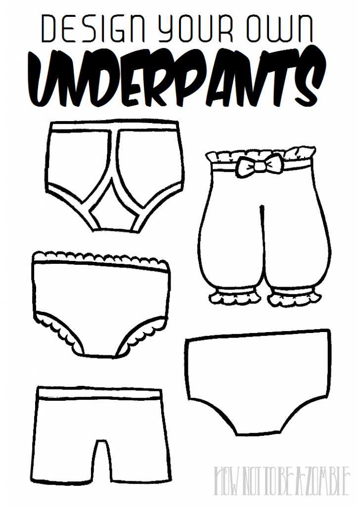 Coloring Pages Of Underware For Toddlers
 U Is For Underwear Coloring Page Coloring Home