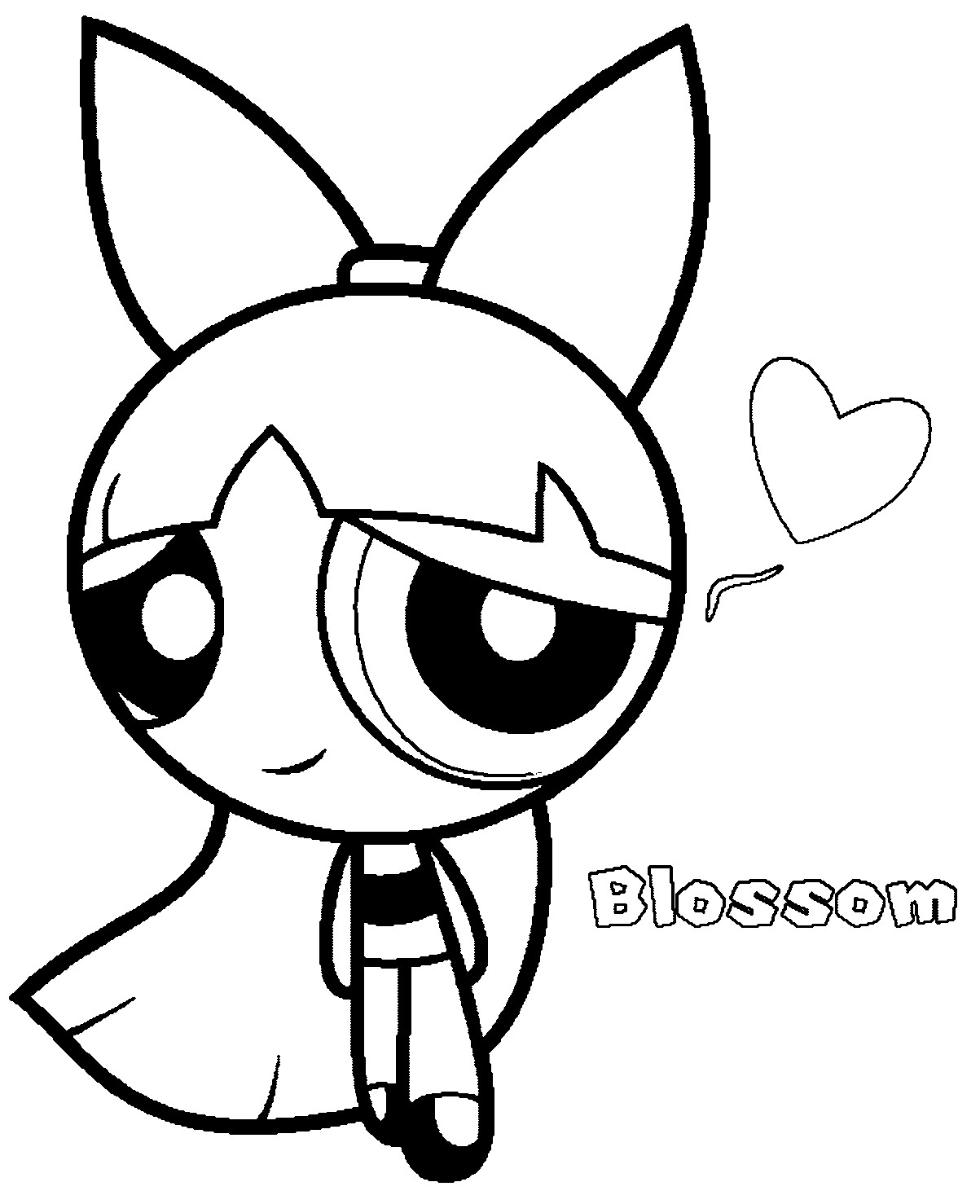 Coloring Pages Powerpuff Girls
 Blossom And Rabbit Coloring Pages Coloring Home