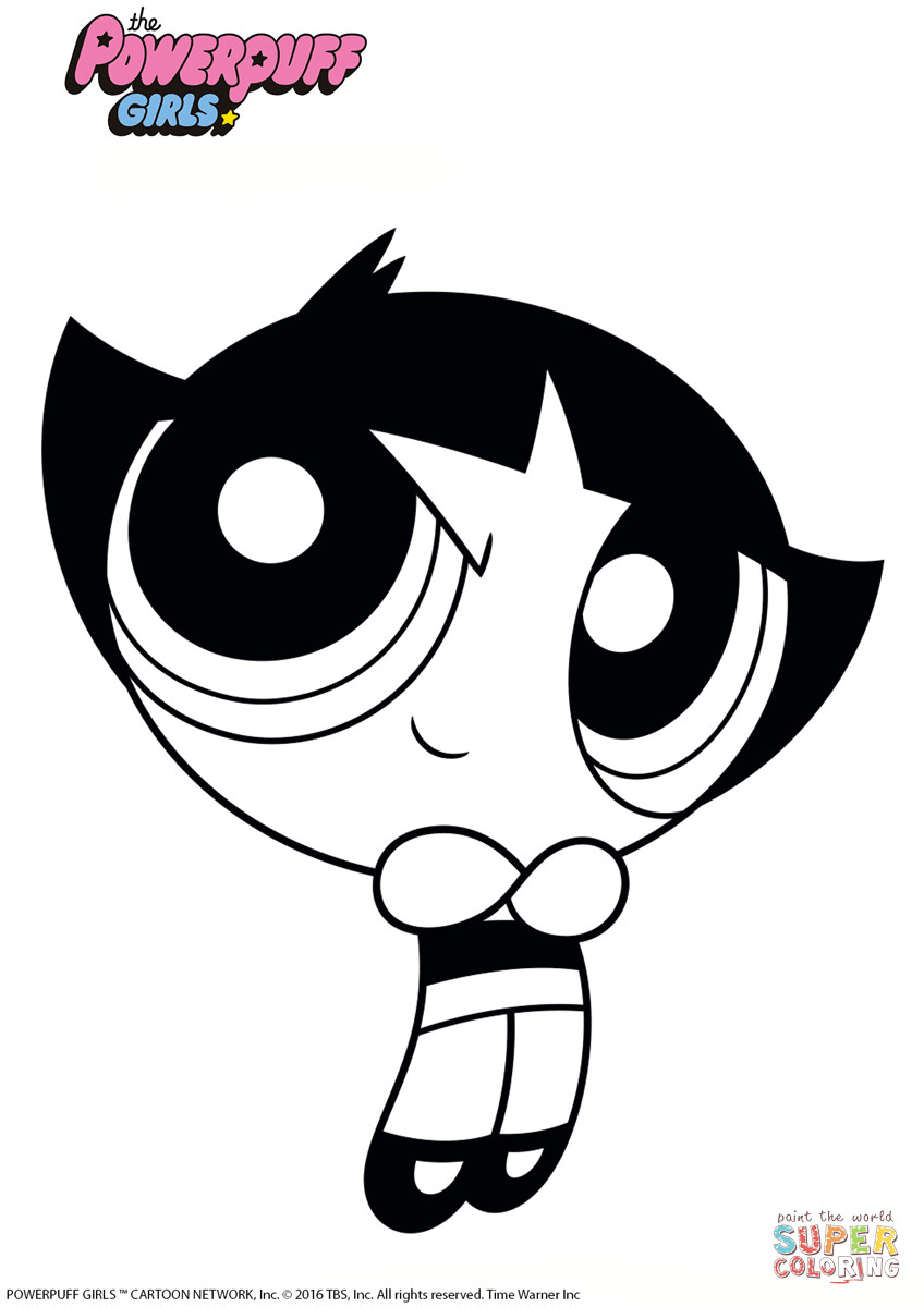 Coloring Pages Powerpuff Girls
 Buttercup from PPG coloring page
