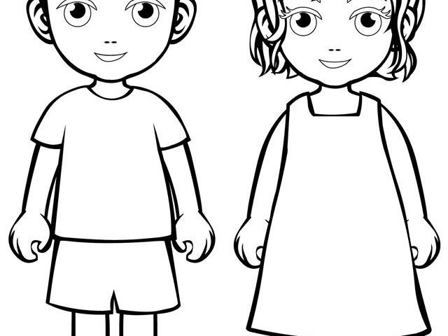 Coloring Pages Two Boys
 Boys And Girls Drawing at GetDrawings
