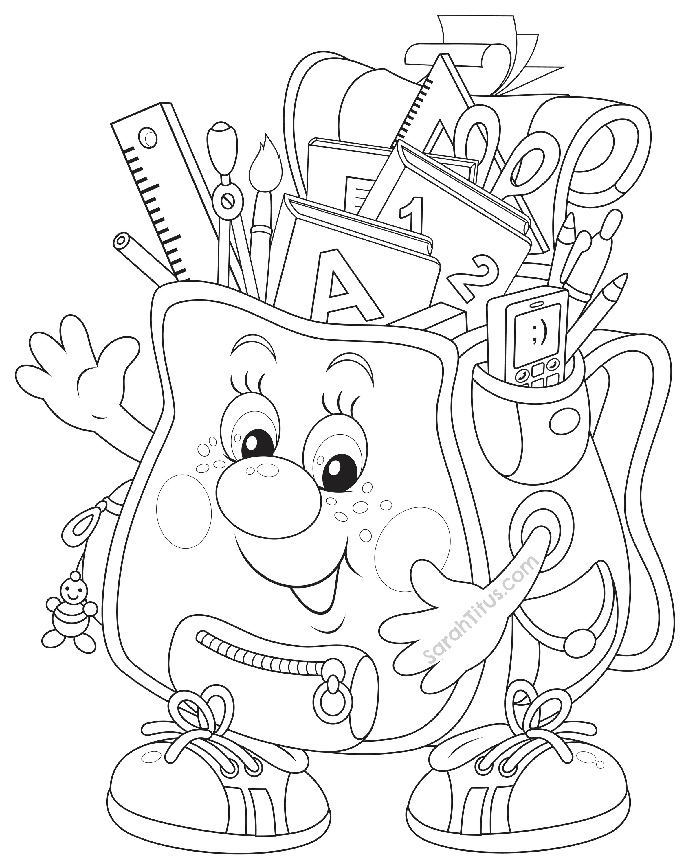 Coloring Sheets For Boys Age 5
 Back to School Coloring Pages Sarah Titus