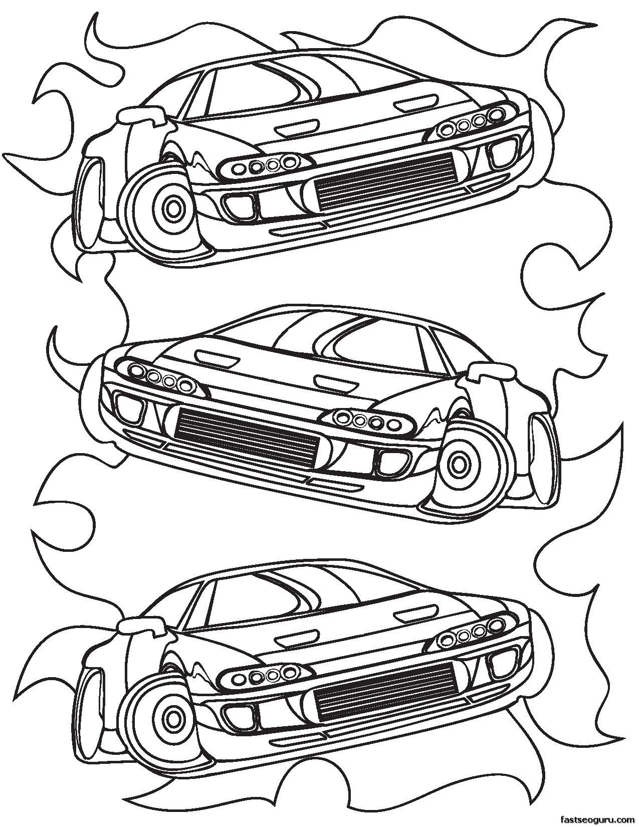 Coloring Sheets For Boys Cars
 Printable for boy Race Car Coloring sheet Printable