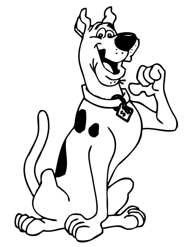 Coloring Sheets For Boys Scooby Doo
 Scooby Doo Pointing At Himself Coloring Page