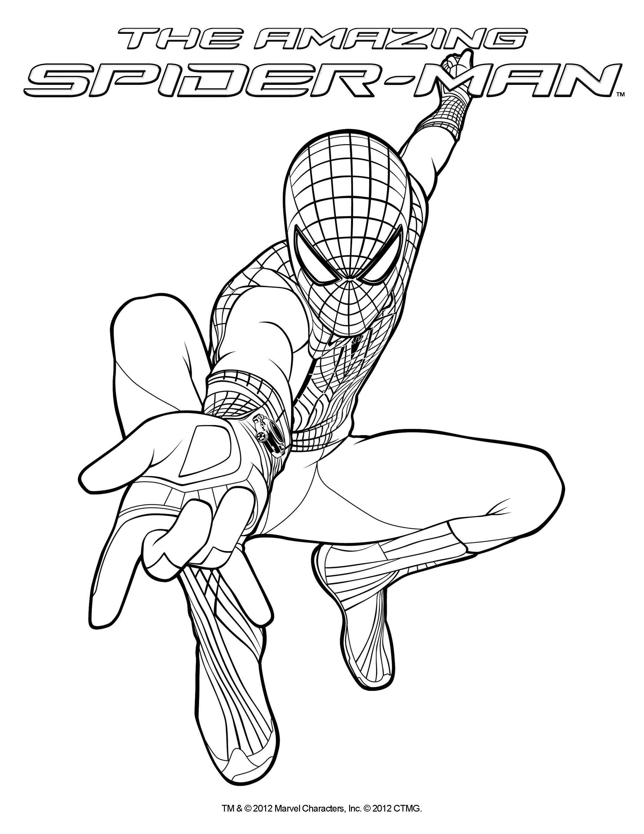Coloring Sheets For Boys Spiderman
 Coloring sheet THE AMAZING SPIDER MAN in theatres July 3