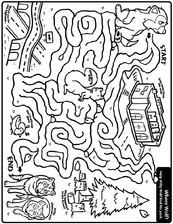 Coloring Sheets Wolves Boys
 Where Wolf Coloring Page