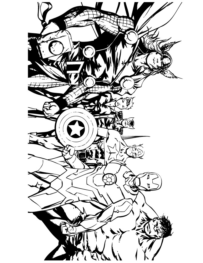 Comic Book Coloring
 Avengers ic Coloring Page