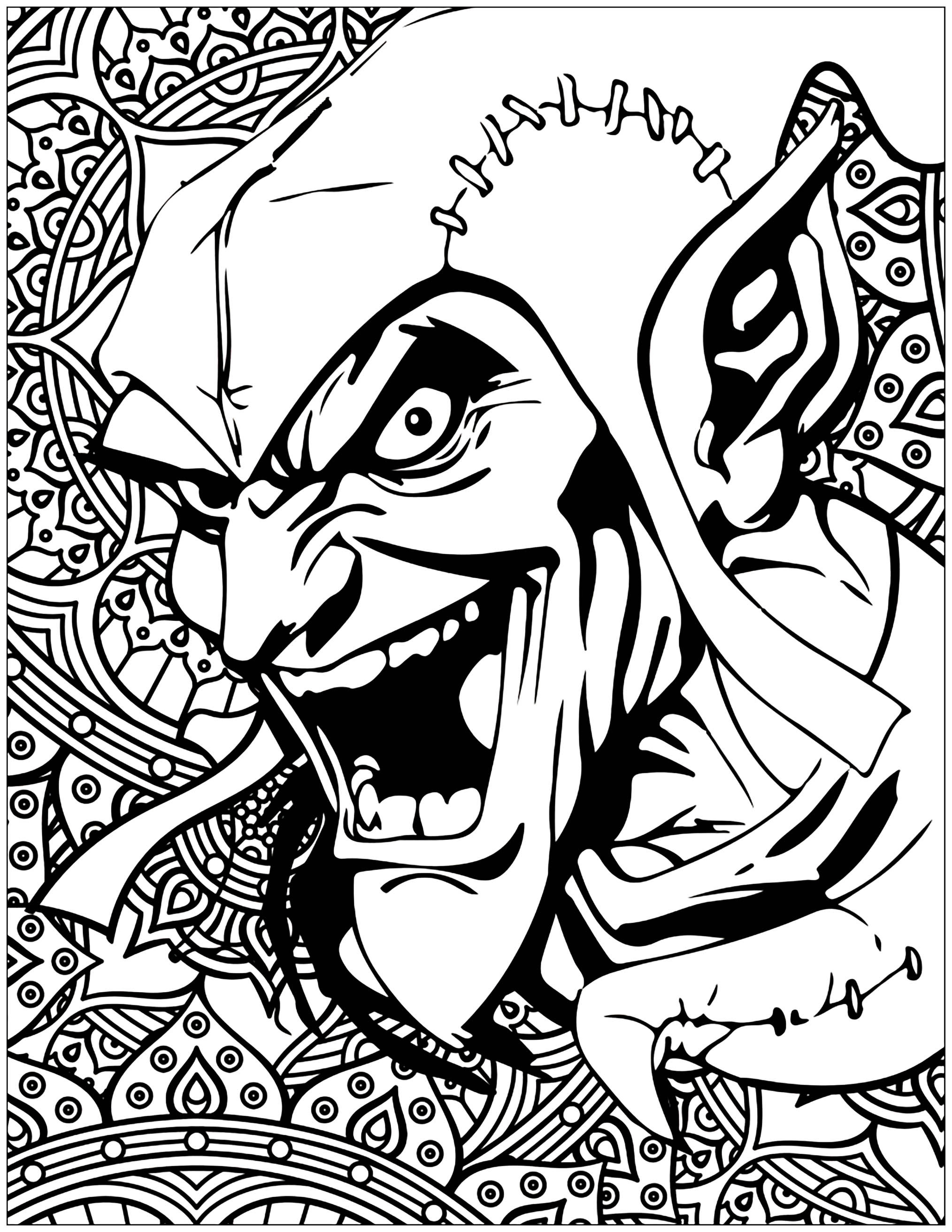 Comic Book Coloring
 Marvel villains Green Goblin Books Adult Coloring Pages