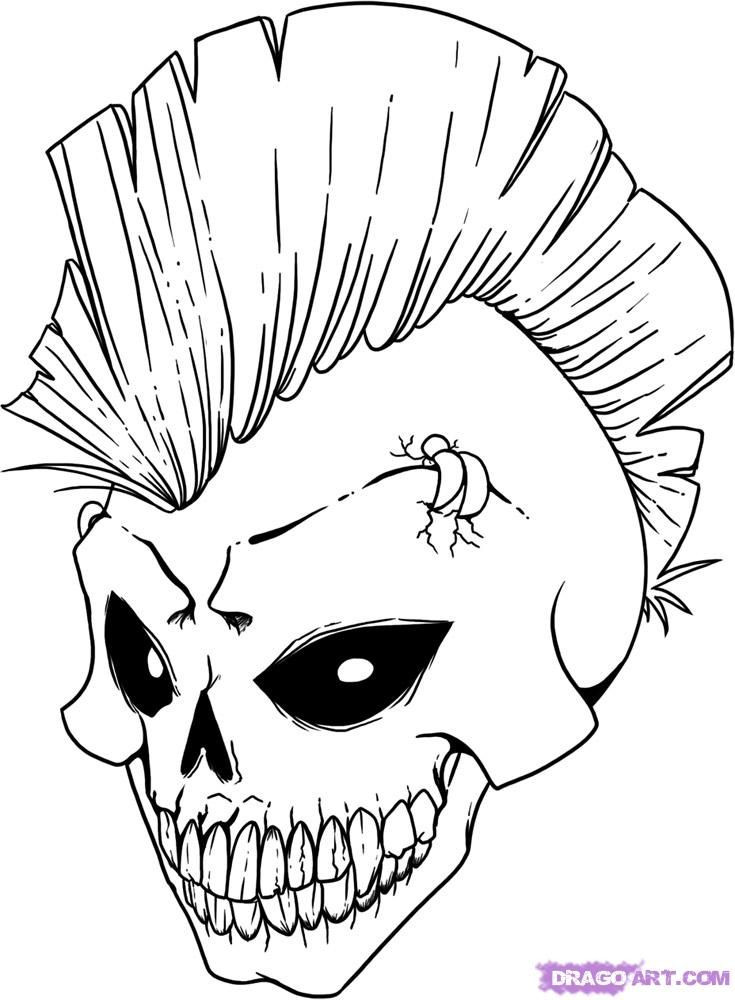 Cool Coloring Pages For Boys
 Cool Drawings Dragon Skulls