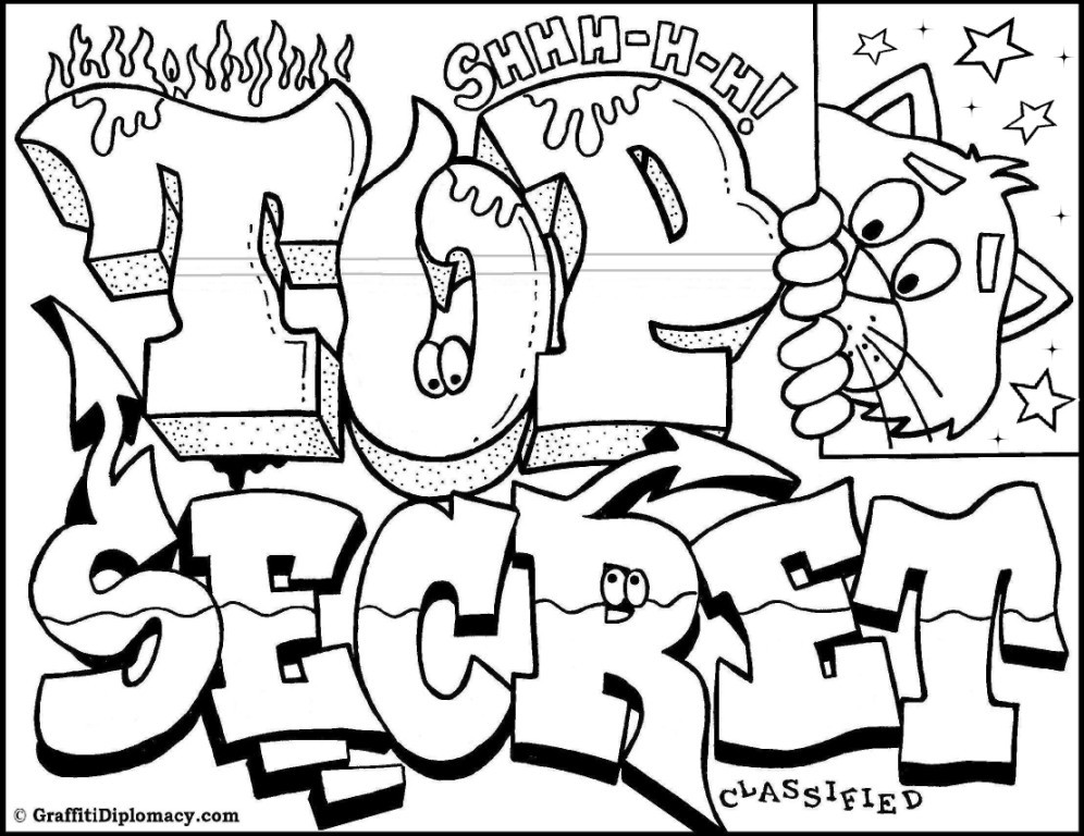 Cool Design Coloring Pages For Boys
 pedacosdeneve Graffiti Letters