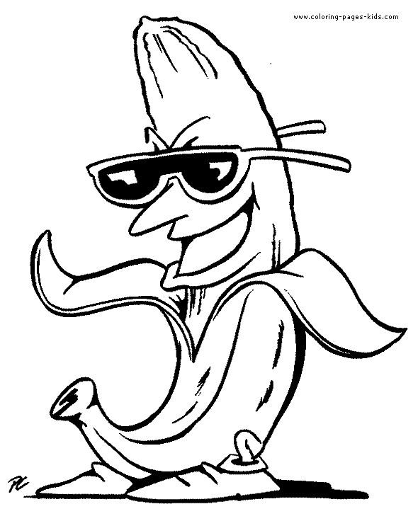 Cool Images Coloring Pages For Boys
 Banana Cool Coloring Pages