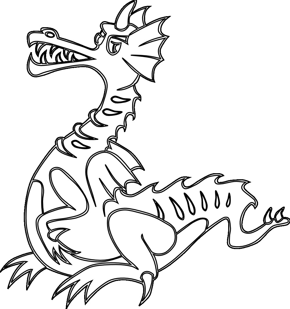 Cool Images Coloring Pages For Boys
 Dragon Cool Coloring Pages