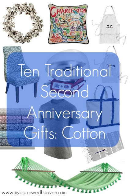 Cotton Anniversary Gift Ideas For Her
 borrowed heaven Second Anniversary Gifts Cotton