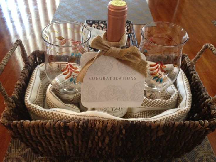 Couple Gift Basket Ideas
 DIY house warming t wicker basket kitchen towels 2