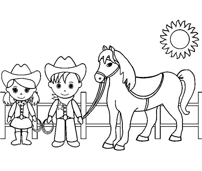 Cowboy And Cowgirl Coloring Pages
 Picture Miscellaneous Coloring Sheets November 2015