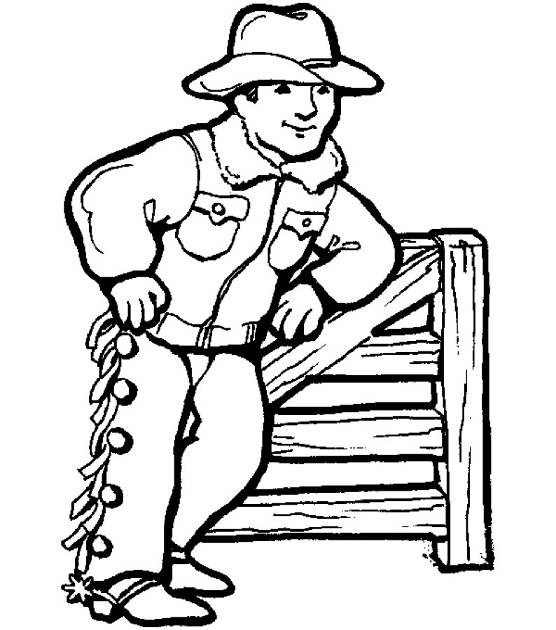 Cowboy And Cowgirl Coloring Pages
 Free Printable Cowboy Coloring Pages For Kids