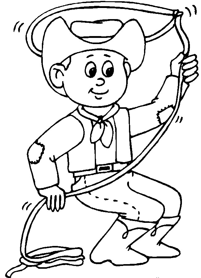 Cowboy And Cowgirl Coloring Pages
 Free Printable Cowboy Coloring Pages For Kids