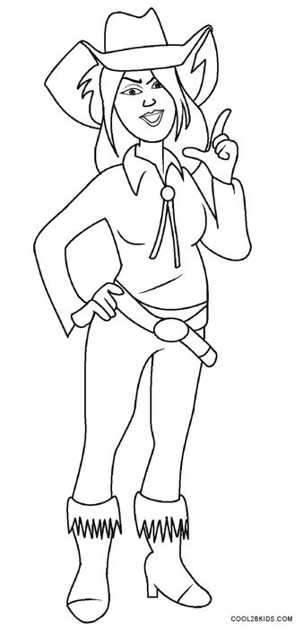 Cowboy And Cowgirl Coloring Pages
 Printable Cowboy Coloring Pages For Kids