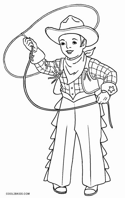 Cowboy Coloring Book
 Printable Cowboy Coloring Pages For Kids