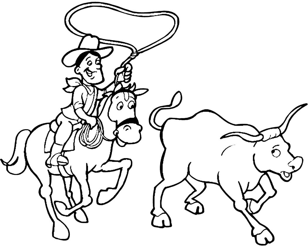 Cowboy Coloring Book
 Rodeo Coloring Pages