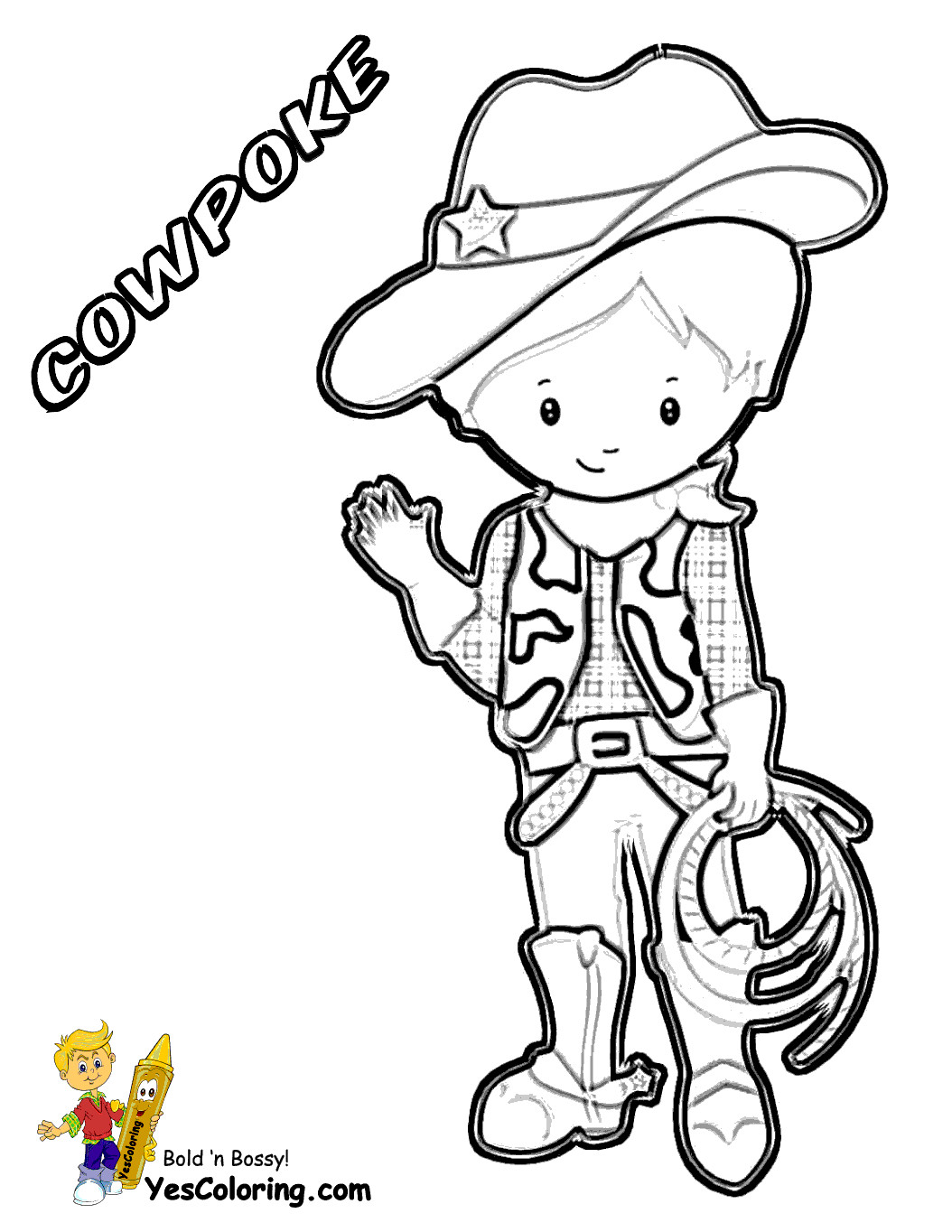 Cowboy Coloring Pages
 Ride em Cowboy Coloring Free Coloring For Kids
