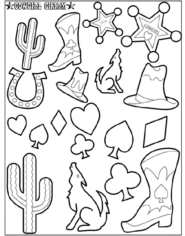 Cowgirl Coloring Pages
 Cowgirl Charm 2 Coloring Page