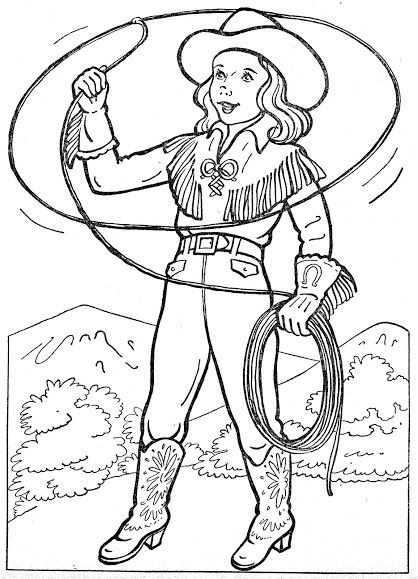 Cowgirl On A Horse Coloring Pages
 896 best Coloring Pages images on Pinterest