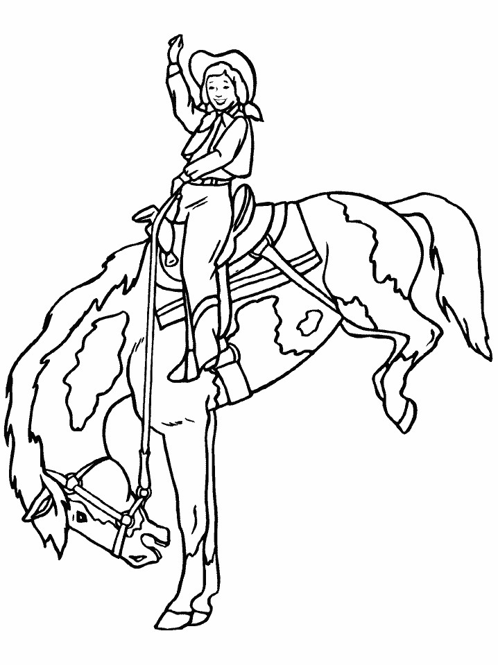 Cowgirl On A Horse Coloring Pages
 Cowboy Malvorlagen Malvorlagen1001