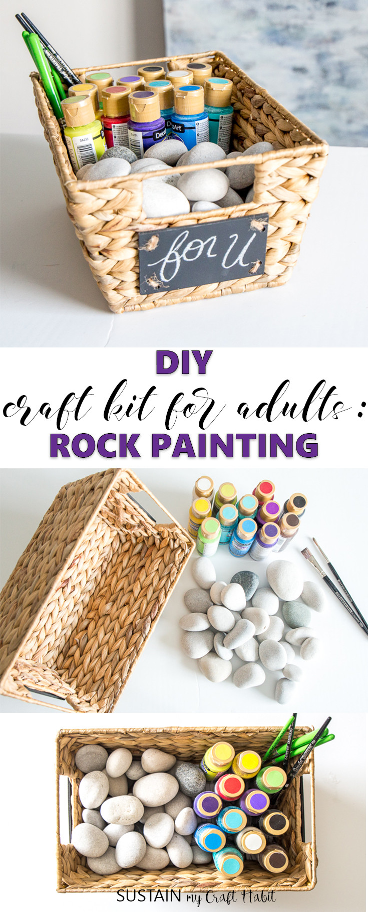 Craft Kits For Adults
 Make your Own Craft Kit for Adults Rock Painting