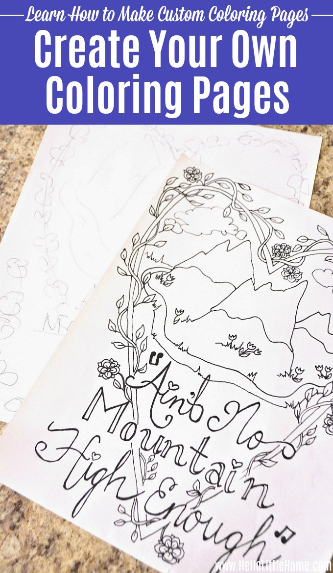 Create A Coloring Book
 Create Your Own Coloring Pages A Step by Step Guide