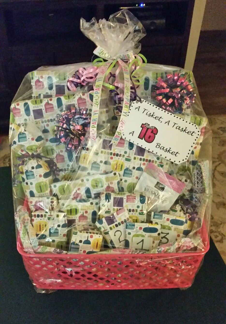 Creative 16Th Birthday Gift Ideas
 A Tisket A Tasket A Sweet 16 Basket Filled with 16