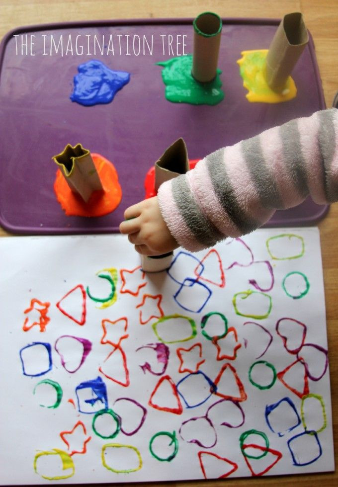 Creative Art Activities For Preschoolers
 Printing with Cardboard Shape Tubes