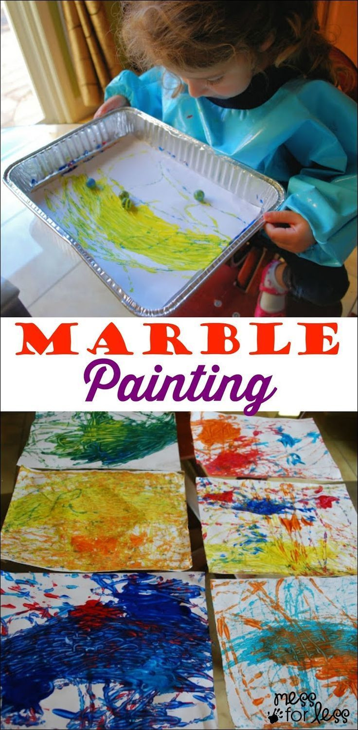 Creative Art Activities For Preschoolers
 Marble Painting fun art activity for preschoolers My