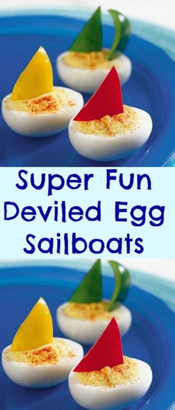 Creative Beach Party Ideas
 Super Fun Deviled Egg Sailboats – Creative Healthy Family