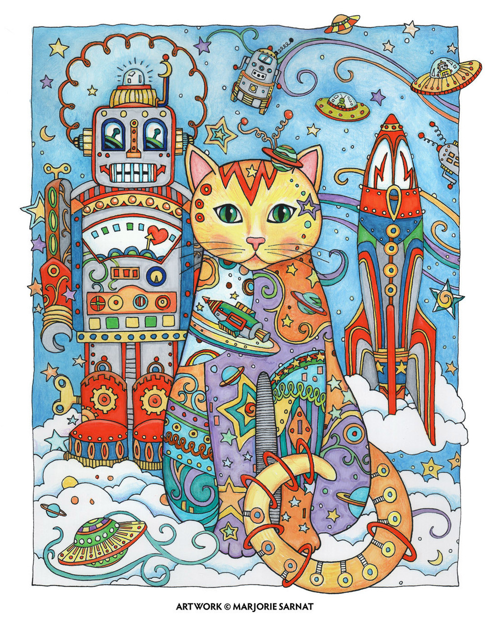 Creative Coloring Books
 Creative Cats — Marjorie Sarnat Design & Illustration