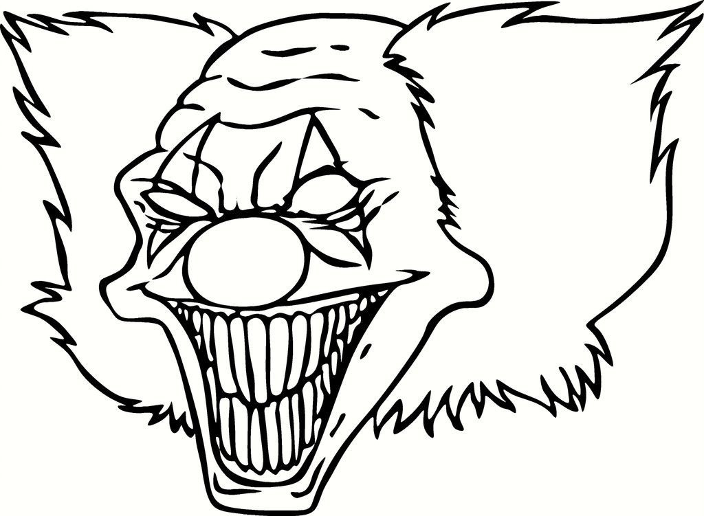 Creepy Coloring Pages
 Scary Clown Coloring Pages Coloring Home
