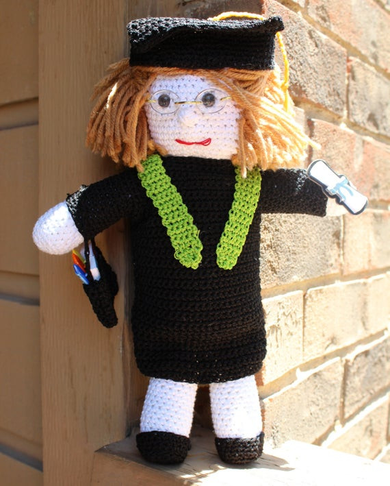 Crochet Graduation Gift Ideas
 Graduate Doll Graduation Gift Approximately 10 inches tall