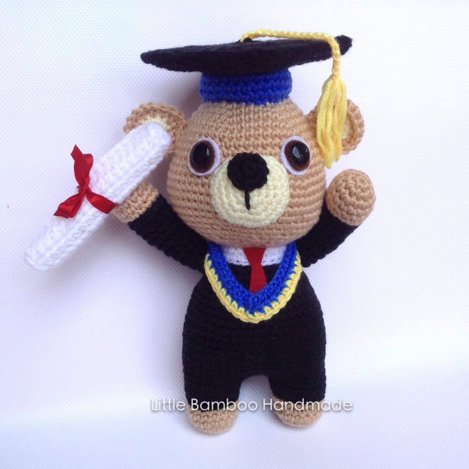 Crochet Graduation Gift Ideas
 PATTERN Graduation Bear Crochet Pattern pdf from