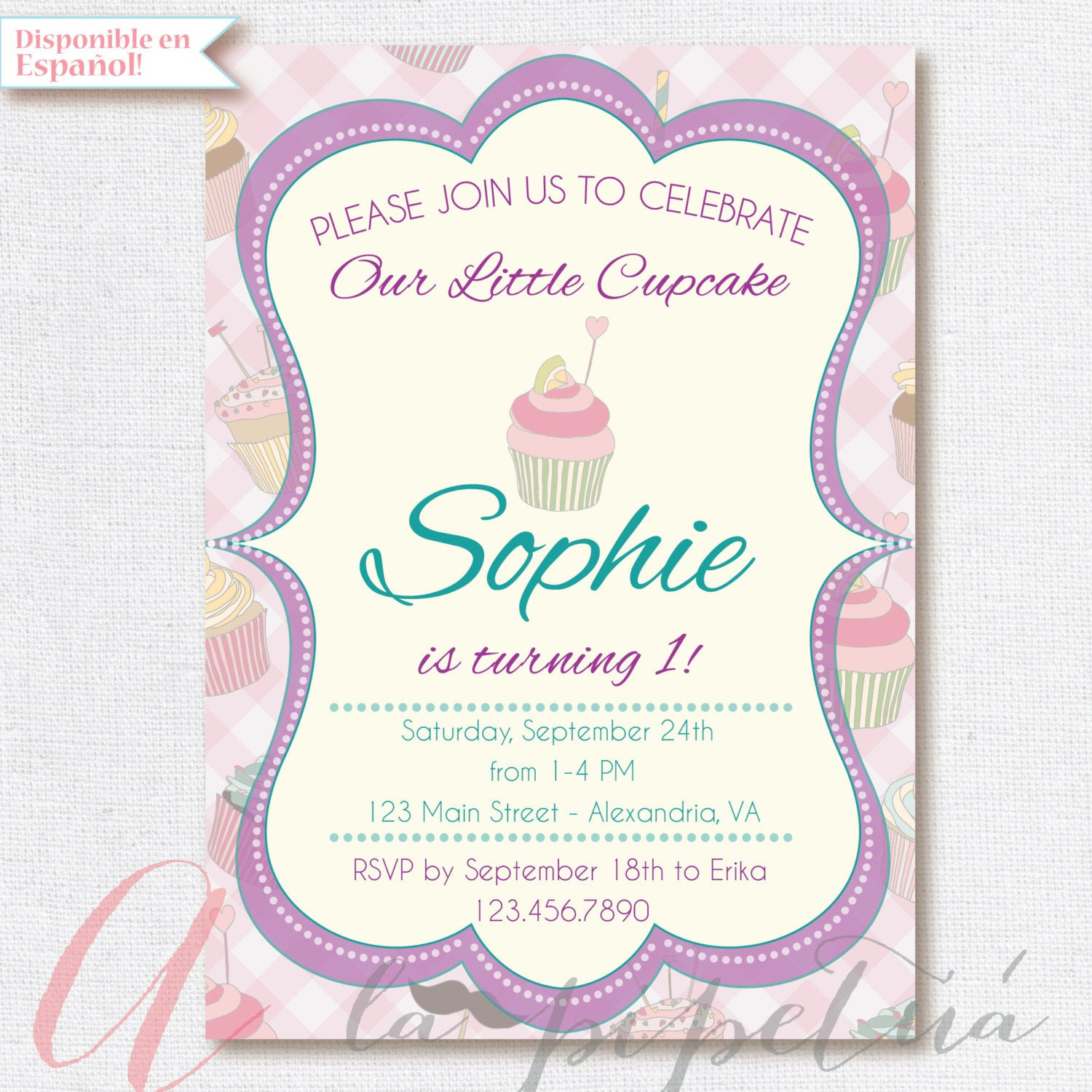 Cupcake Birthday Invitations
 Cupcake invitation Birthday cupcake invite Printable cupcake